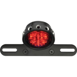 Retro Drilled LED Rücklicht with Bracket Black LED