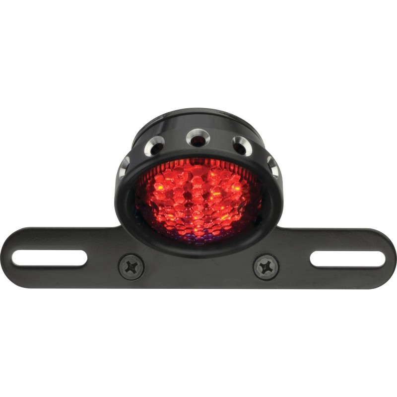 Retro Drilled LED Rücklicht with Bracket Black LED