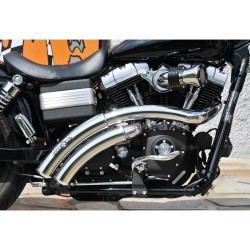 Rainbow Down Under Exhaust System , Without Heat Shield, Polished Smooth End Cap, Polished 2,5"