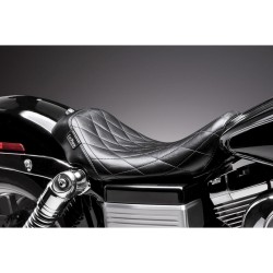 Bare Bones Solo Seat Diamond Stitch Black Vinyl