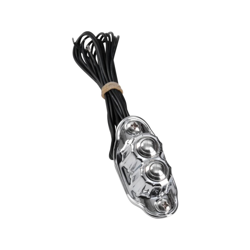 Deluxe Switch Housing Dual button Chrome