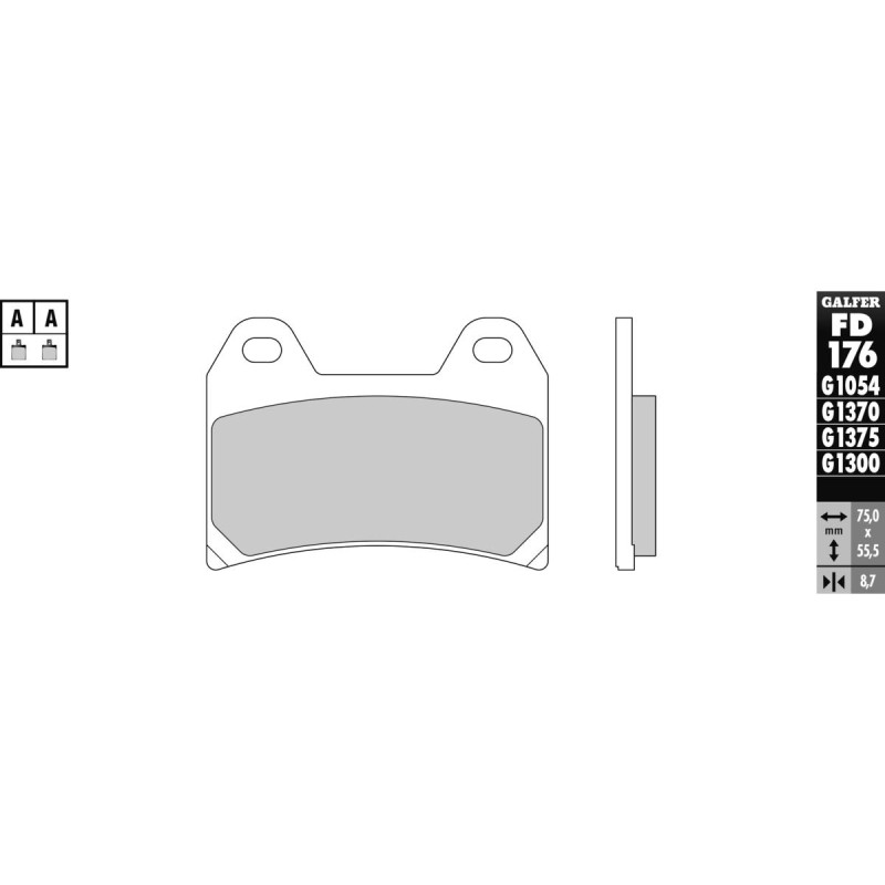 Semi Metal G1054 Brake Pad