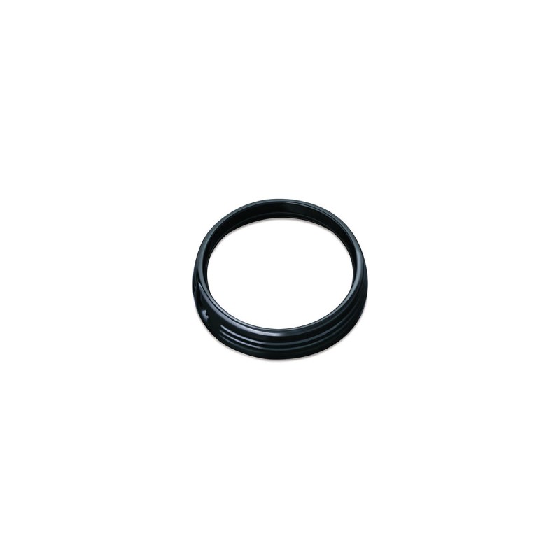 7" Headlamp Trim Ring Black Gloss