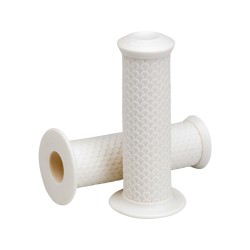 Fish Scale Grips White 7/8" Throttle By Wire Throttle Cables