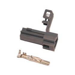 1-Position OEM "B+" Male Power Connector With Terminals Gray