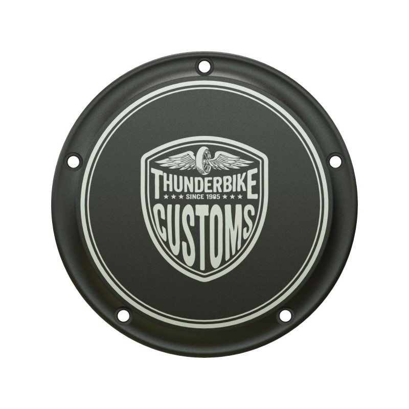 New Custom Clutch Cover 5-hole Black Anodized