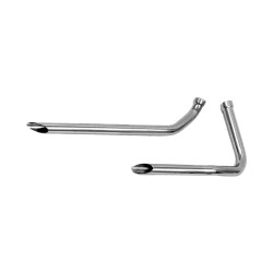 Panhead Shotgun Slash Cut Drag Pipes Chrome 1,75"