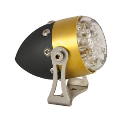 Retro LED Taillight Brass Polished Black Satin Clear LED
