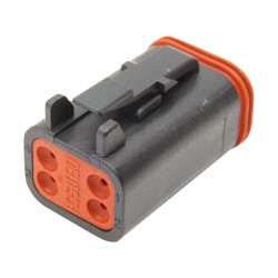 4 Wire Male Connector Housing Black