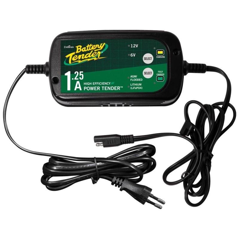 1.25 Amp, 6/12V Dual Select, Lead Acid/Lithium Battery Charger 1.25A