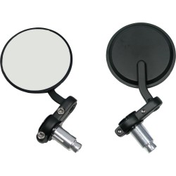 Cafe Style Bar End Mirror Black