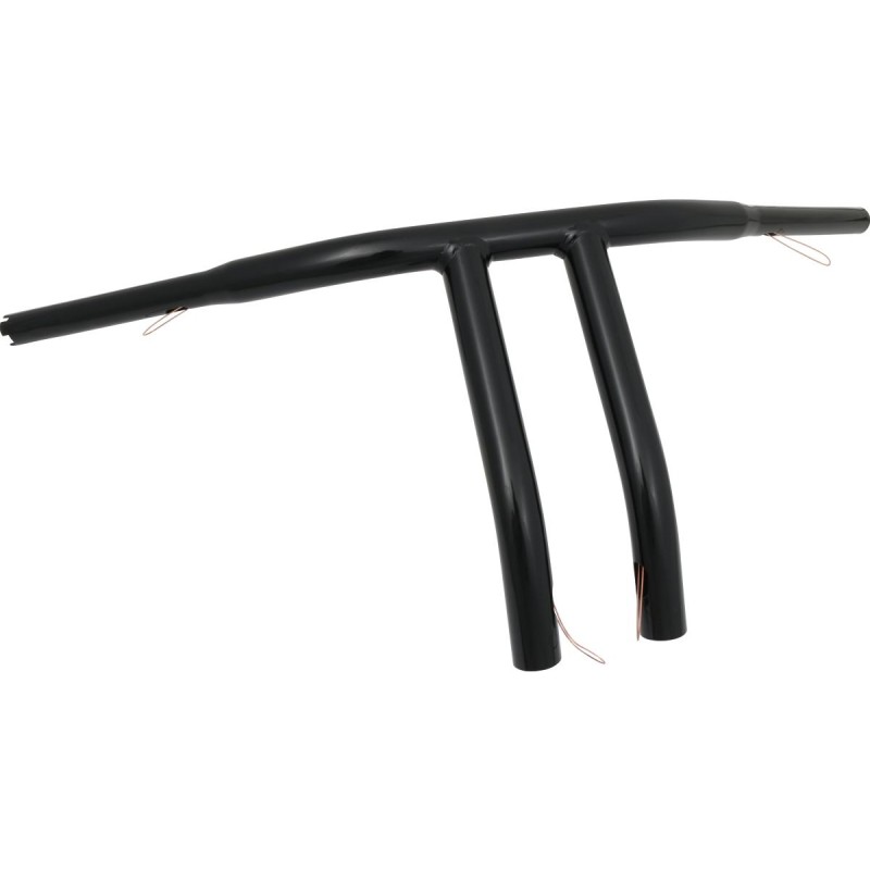 12 T-Bar Handlebar Black Powder Coated 1 1/4" Throttle By Wire