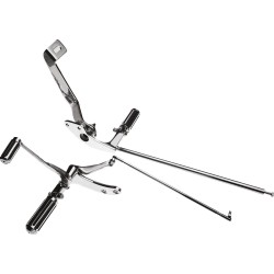 Complete Forward Control Kit, chrome, stock length Forward Control Kit