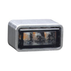 Cube Turn Signal Weld-In Bracket Width Inner/Outer(mm): 12/15, Depth Inner/Outer(mm): 14/16, Length Inner/Outer(mm): 25/27 Raw