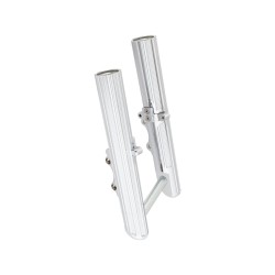 Hot Legs, 10-Gauge, Dual Disc, FLHT/FLHX/FLTR, Chrome Fork Slider