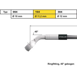 10 mm, Vario Line Banjo Fitting Type 004, 45° Elbow Stainless Steel
