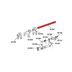 5in4-Speed Shifter Fork Shaft