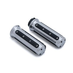 Heavy Industry Grips Chrome 1" Throttle Cables