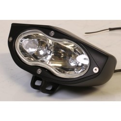 Time Crack Scheinwerfer Clear Lens Matte Black Powder Coated