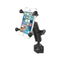 Torque X-Grip Handlebar Mounting Kit 3/4" - 1" Handlebar Clamp, Short Arm and X-Grip For Phones Black Powder Coated