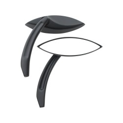 Elliptical Billet Mirror Black