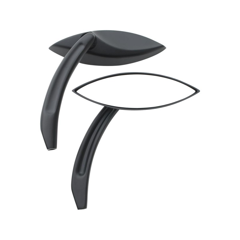 Elliptical Billet Mirror Black