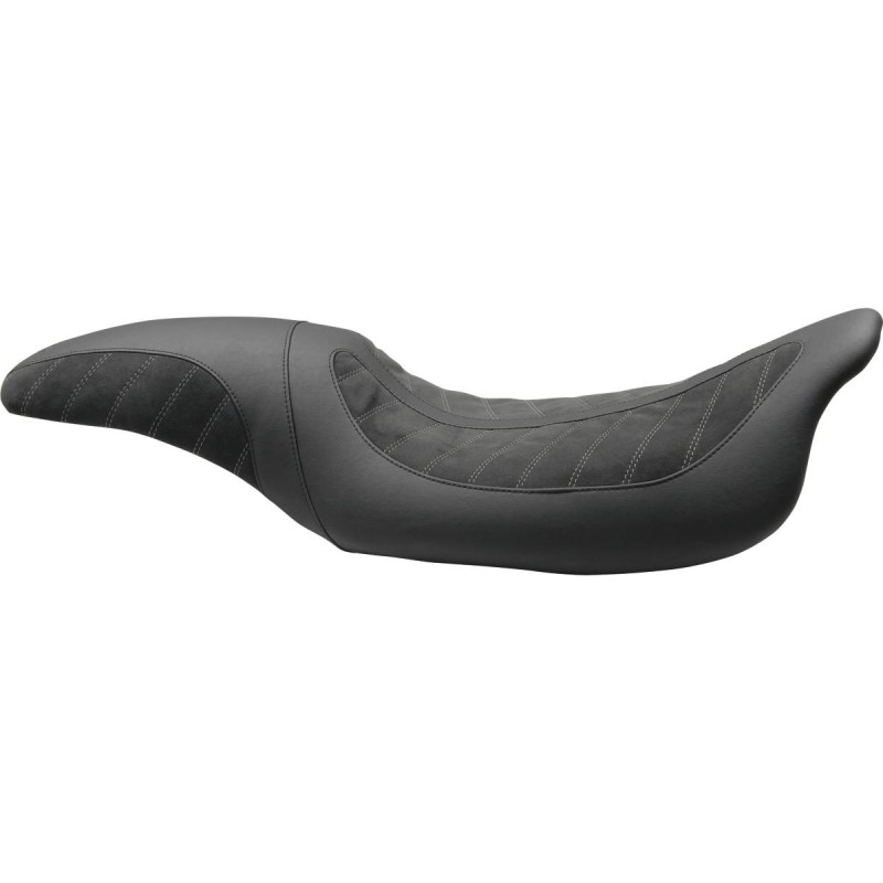 Horizontal Seat Black Alcantara Leather