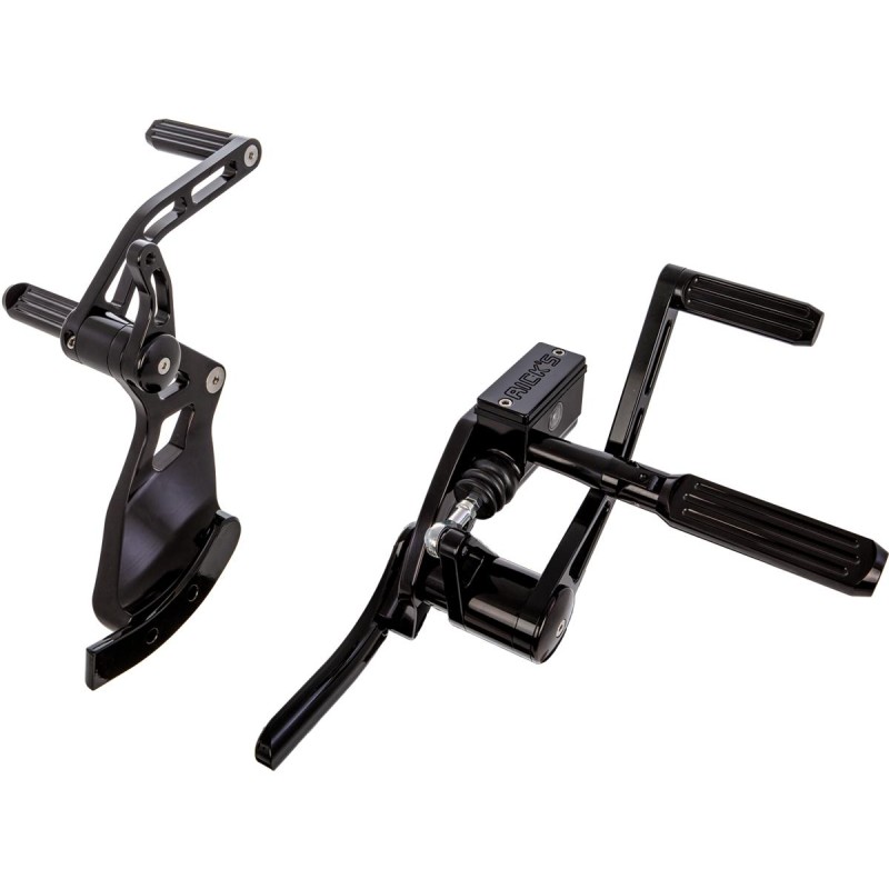 Forward Control Kit, +2", Grooved Pegs, Black Forward Control Kit 2" Forwarded