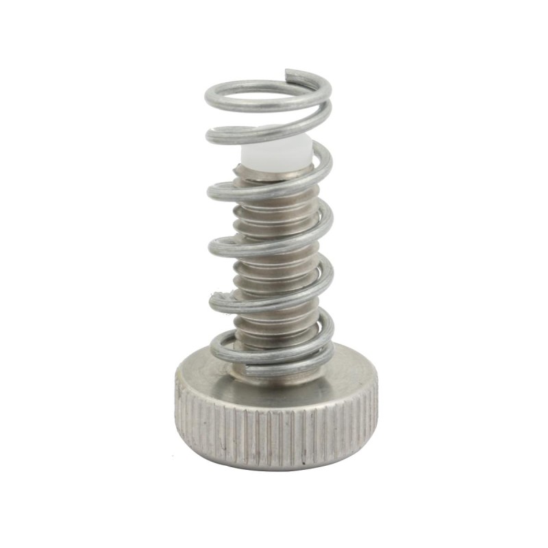 Throttle Housing Clamp Screw with Spring and Cable Register Kit Stainless Steel Polished