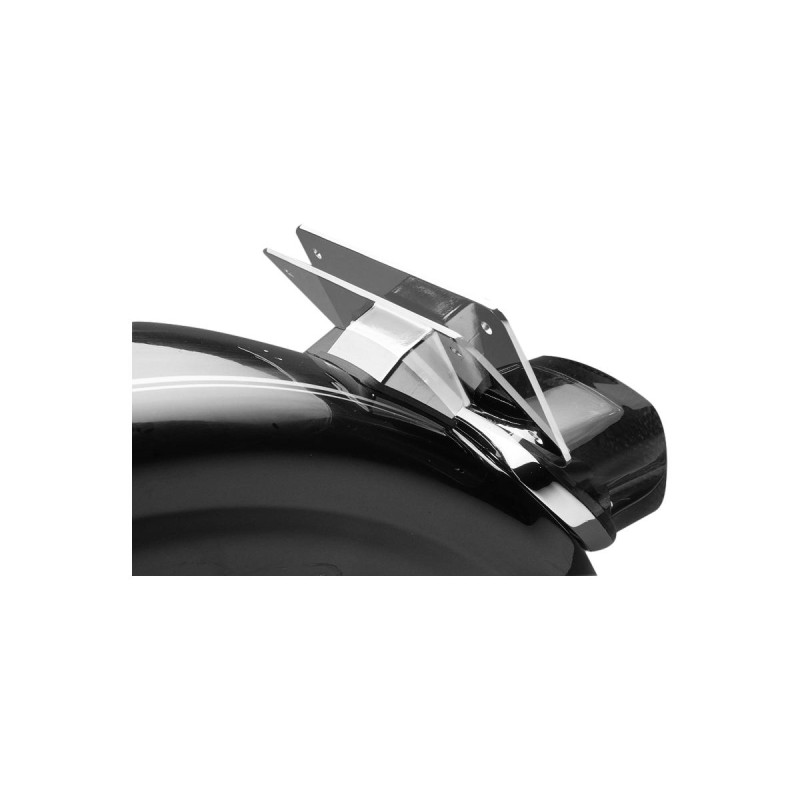 Laydown License Plate Mount Kit Square Style Mount Chrome