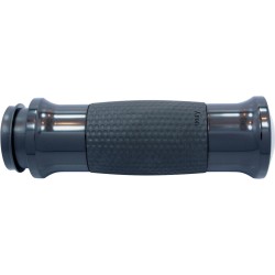 Air Gel Grips Black Rubber Black Anodized 7/8" Throttle By Wire