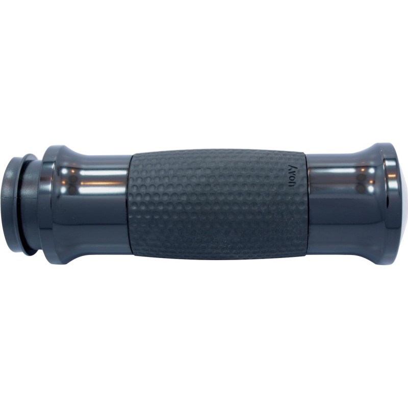 Air Gel Grips Black Rubber Black Anodized 7/8" Throttle By Wire