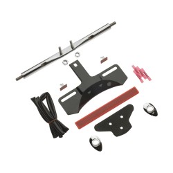 Rear Turn Signal Relocation Kit with License Plate Mount With license plate mount Chrome