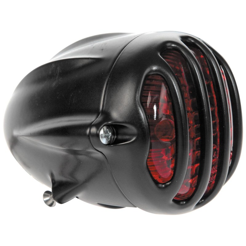 Alcatraz LED Taillight without Mounting Bracket Matte Black Powder Coated Red Dual Filament