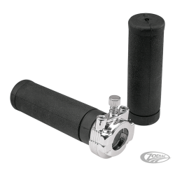 POIGNEES D'ACCELERATEUR CHROME A CABLE TANDEM