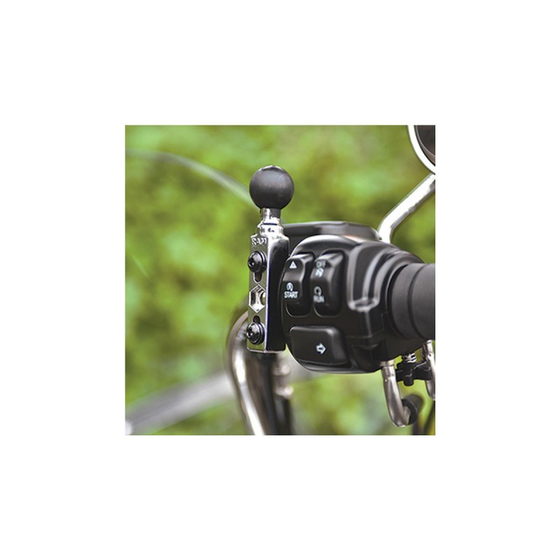 Double Socket Arm For 1" Rubber Balls Medium Chrome 90.0 mm