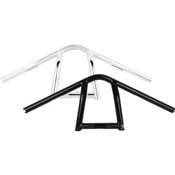 9" Jim Bar Handlebar Black Powder Coated 1" Throttle By Wire