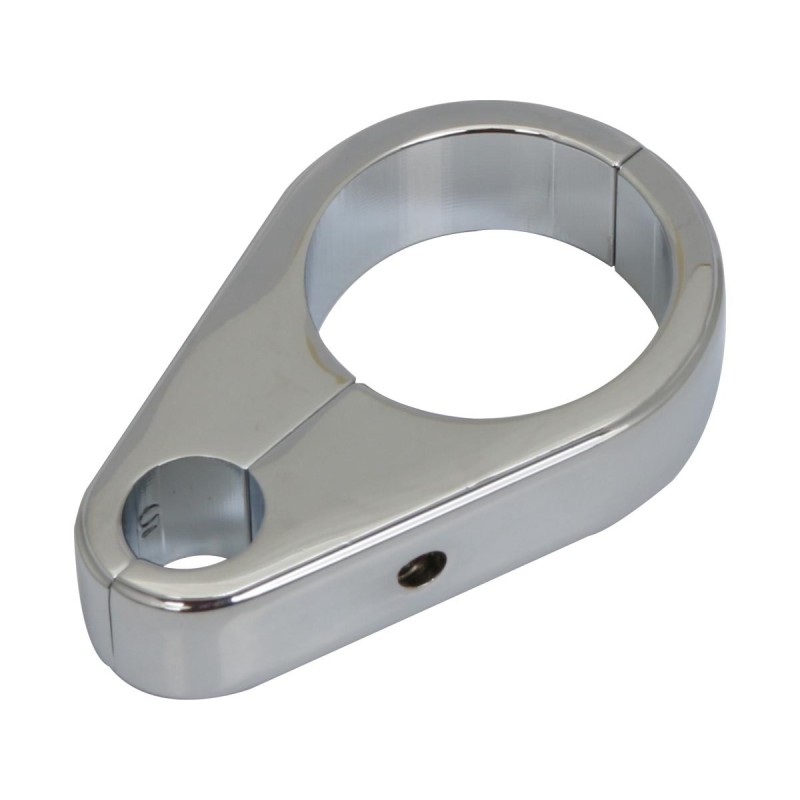 Cable Clamp For clutch cable and 1 1/8" diameter tubing Chrome