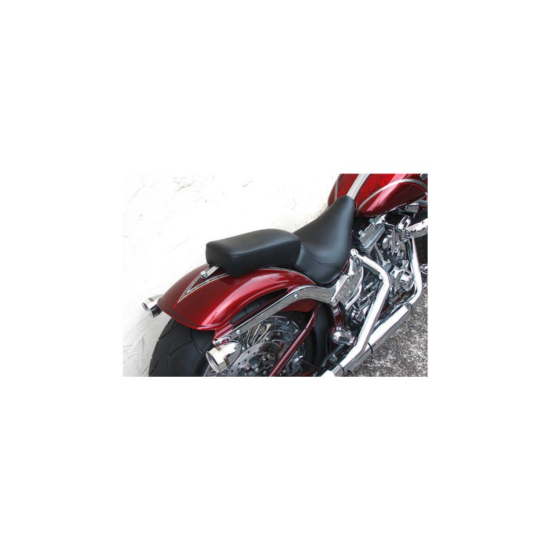 Breakout Custom Smooth Pillion Pad Smooth Black Synthetic Leather Urethane