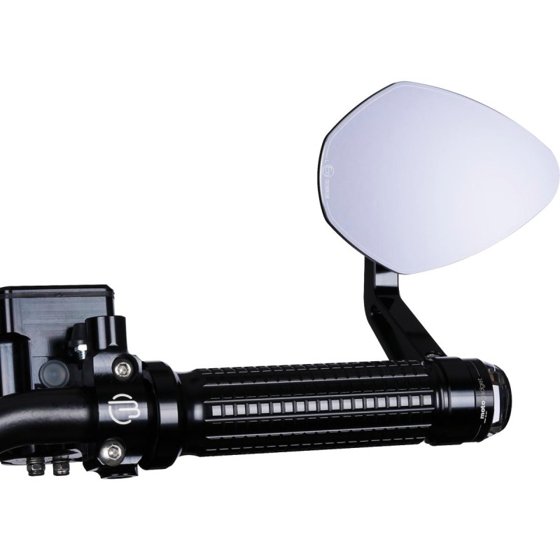 mo.view flight Bar End Mirror Black, Anodized
