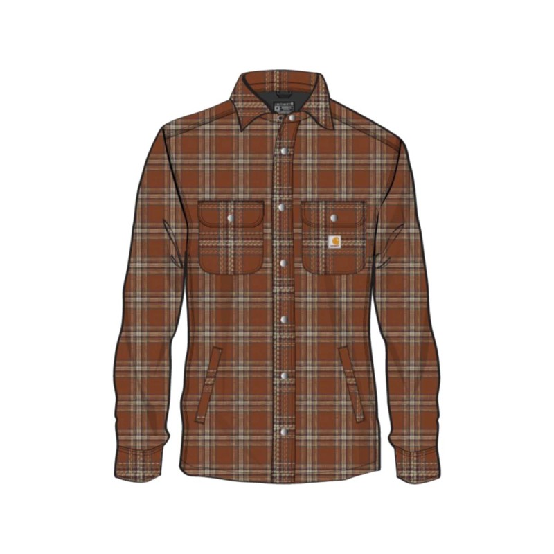 Relaxed Fit Heavyweight Flannel Sherpa-Lined Shirt Jac