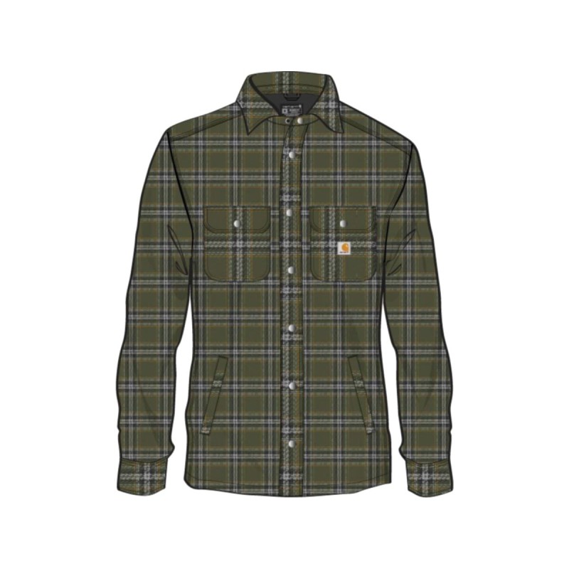 Relaxed Fit Heavyweight Flannel Sherpa-Lined Shirt Jac