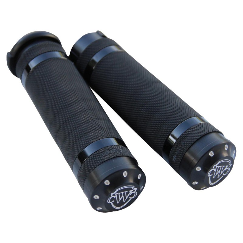 Logo Grips Black Powder Coated 1" Throttle Cables