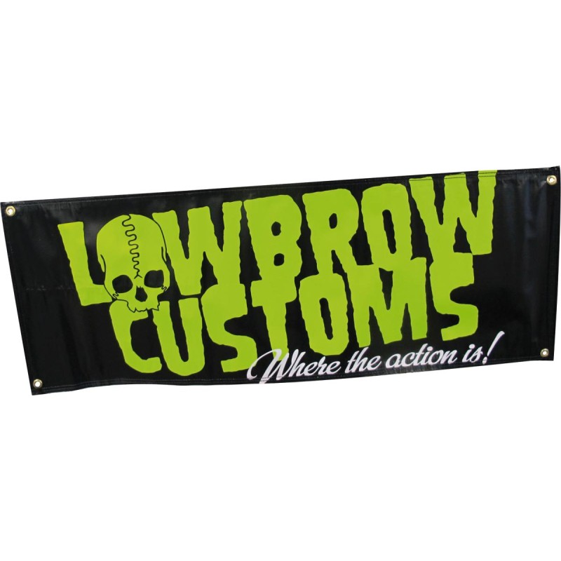 Customs Logo Banner, 47" x 17" 10oz vinyl with brass grommets