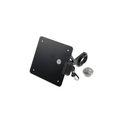 Sidemount License Plate Bracket Kit Italy 170 x 170 mm Black Powder Coated