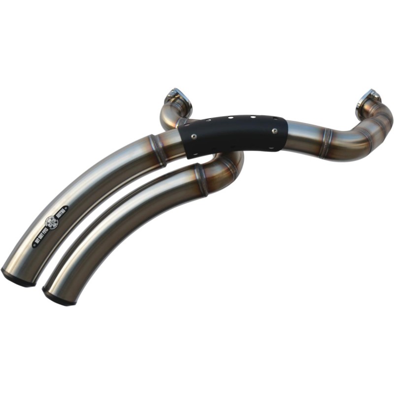 Rainbow Down Under Exhaust System , Raw Smooth Heat Shield, Polished Smooth End Cap, Outline 2,5"
