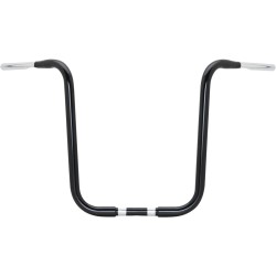 18 Gorilla Apehanger Handlebar 1" clamp diameter Non-Dimpled 3-Hole Black Powder Coated 1 1/4" Throttle By Wire Throttle Cables