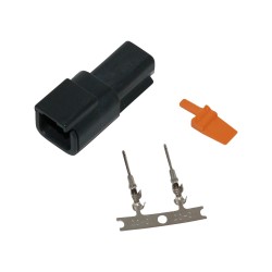 Deutsch DTM 2-Position Black Male Connector Black