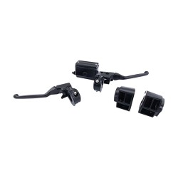 82-95 Early Style Handle Bar Control Kit Black 11/16" Dual Disc