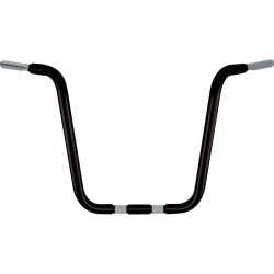 16 Chubby Springer Classic Ape Hanger Handlebar Black Powder Coated 1 1/4" Throttle By Wire